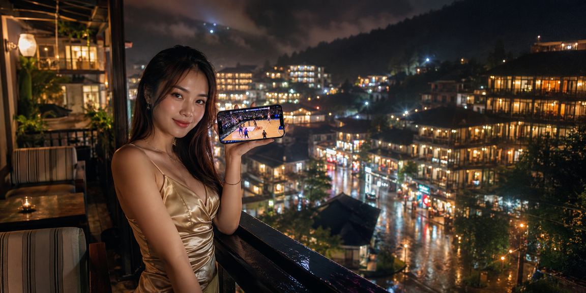 Người dùng Sapa theo dõi kết quả bóng rổ và đặt cược thể thao qua ứng dụng di động